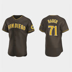 San Diego Padres #71 Josh Hader Brown AmberGomez Road Player FlexBase Jersey
