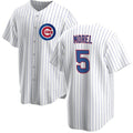 Chicago Cubs #5 Christopher Morel Chicago White AmberGomez Cool Base Stitched Jersey