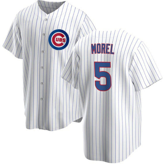 Chicago Cubs #5 Christopher Morel Chicago White AmberGomez Cool Base Stitched Jersey