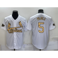 St. Louis Cardinals #5 Albert Pujols White AmberGomez 2022 All Star Stitched Cool Base Jersey