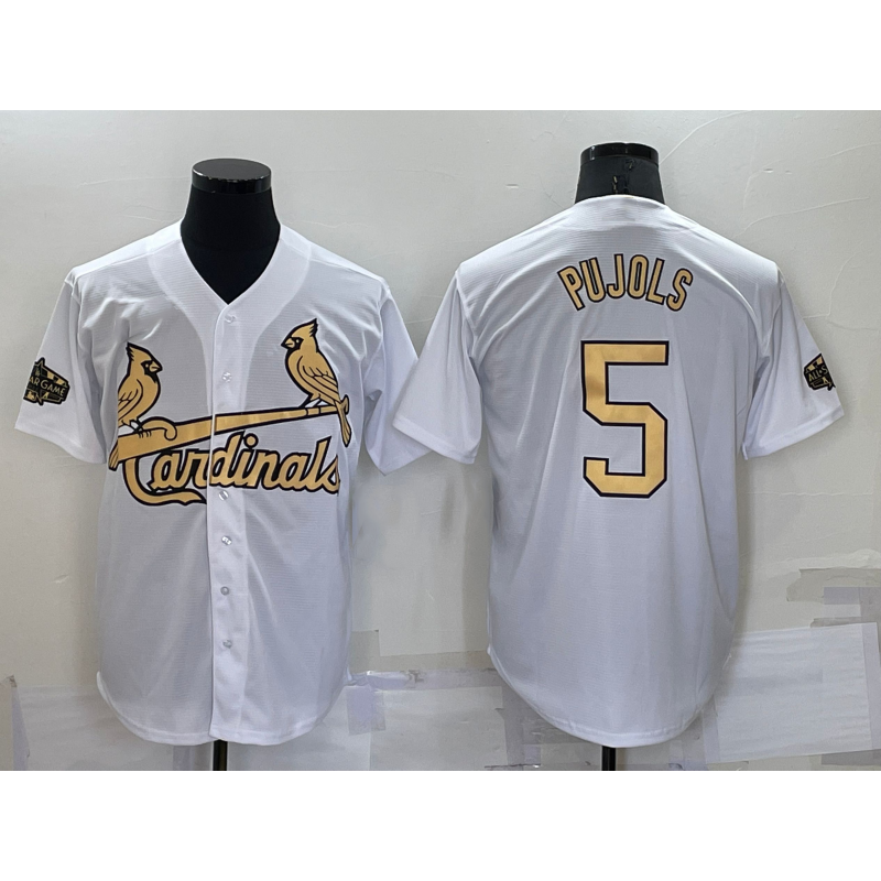 St. Louis Cardinals #5 Albert Pujols White AmberGomez 2022 All Star Stitched Cool Base Jersey