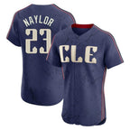 Cleveland Guardians #23 Bo Naylor Player Navy AmberGomez City Connect Limited Elite Home Stitched Jerseys