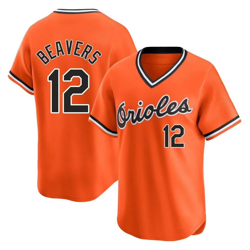 Baltimore Orioles #12 Dylan Beavers Player Orange AmberGomez T-shirt Limited Home Game Stitched Jerseys