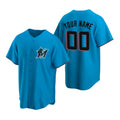 Custom Miami Marlins Blue AmberGomez Stitched Cool Base Jersey
