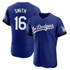 Los Angeles Dodgers #16 Will Smith Player Royal AmberGomez City Connect Elite Home Stitched Jerseys