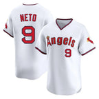 Los Angeles Angels #9 Zach Neto Player White AmberGomez T-shirt Home Limited Stitched Jerseys