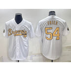 Atlanta Braves #54 Max Fried White AmberGomez 2022 All Star Stitched Cool Base Jersey