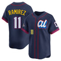 Cleveland Guardians #11 Jose Ramirez Player Navy AmberGomez American League All-Star Edition Limited Home Stitched Jerseys
