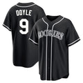 Colorado Rockies #9 Brenton Doyle Player Black AmberGomez Fashion Out Home Game Stitched Jerseys