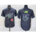 Tampa Bay Rays #15 Josh Lowe Number Charcoal AmberGomez 2024 City Connect Limited Stitched Jerseys
