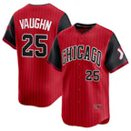 Chicago White Sox #25 Andrew Vaughn Red Black AmberGomez 2025 City Connect Limited Stitched Jersey