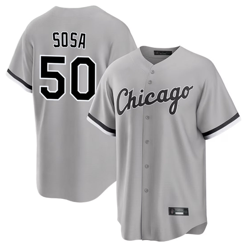 Chicago White Sox #50 Lenyn Sosa Player Gray AmberGomez Home Game Stitched Jerseys