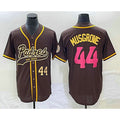 San Diego Padres #44 Joe Musgrove Number Brown AmberGomez NEW 2023 City Connect Cool Base Stitched Jersey