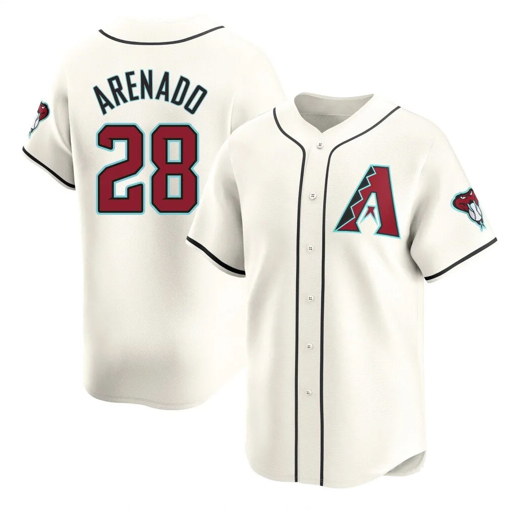 Arizona Diamondbacks #28 Nolan Arenado Player Cream AmberGomez Limited Home Game Stitched Jerseys