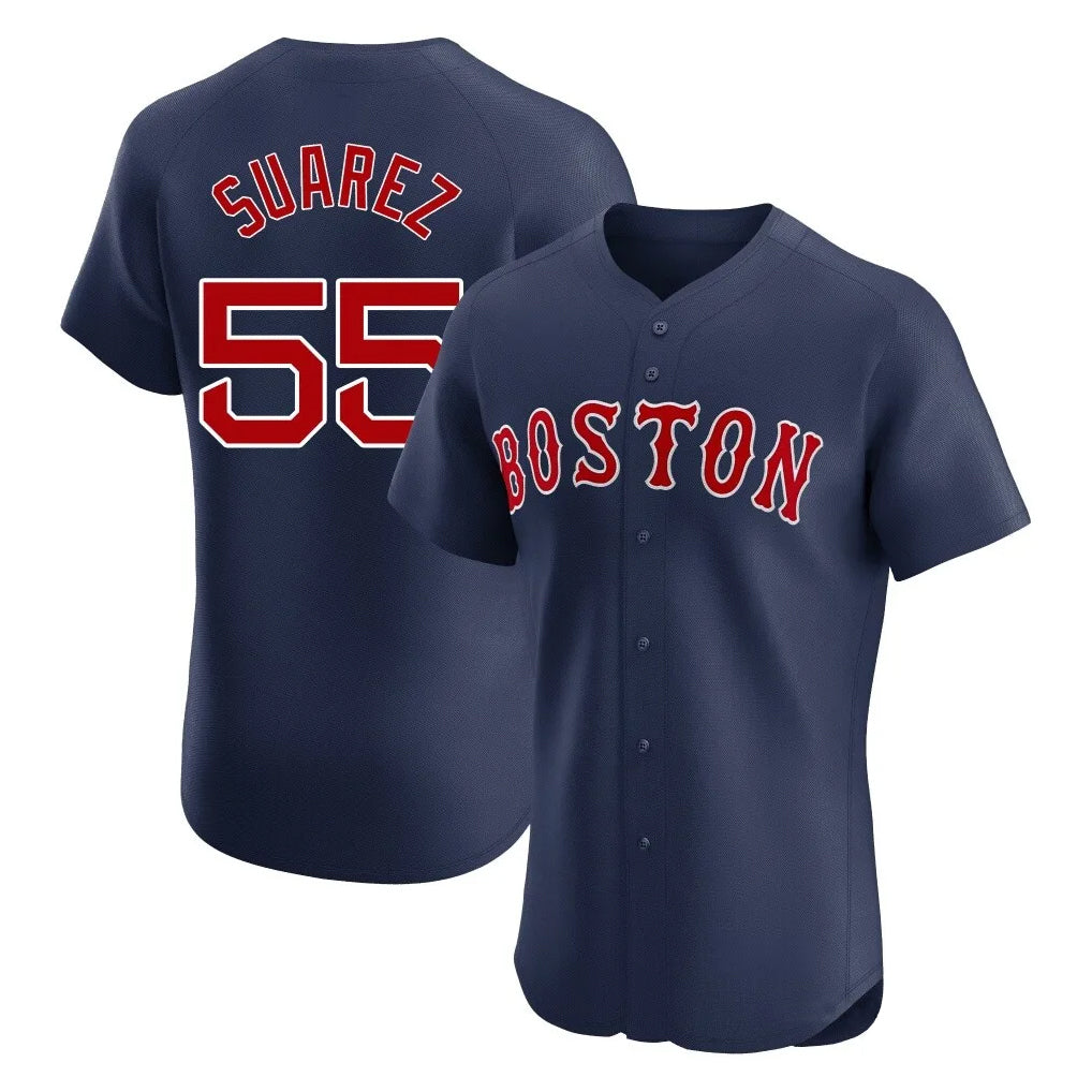 Boston Red Sox #55 Ranger Suarez Player Navy AmberGomez Limited Elite Home Game Stitched Jerseys1