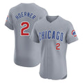 Chicago Cubs #2 Nico Hoerner Player Gray AmberGomez Road Limited Elite Home Stitched Jerseys