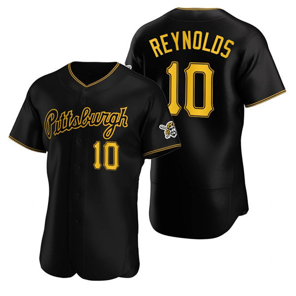 Pittsburgh Pirates #10 Bryan Reynolds Black AmberGomez Alternate 2nd Pittsburgh Flex Base Jersey