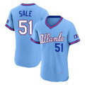 Atlanta Braves #51 Chris Sale Player Powder Blue AmberGomez 2026 City Connect T-shirt Limited Elite Home Game Stitched Jerseys