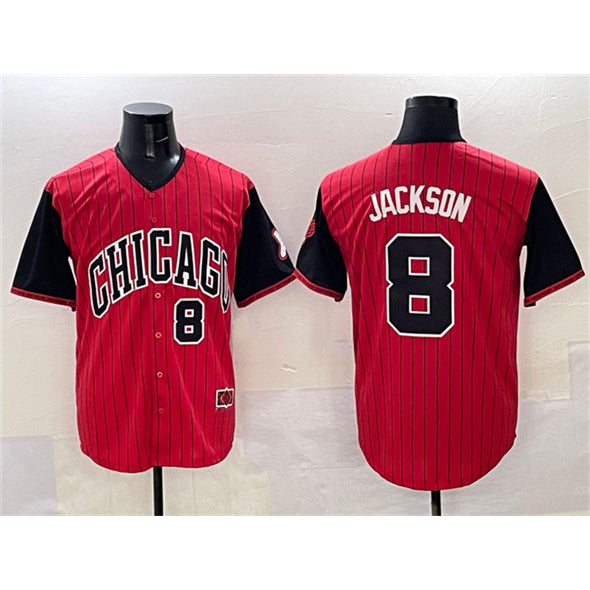 Chicago White Sox #8 Bo Jackson Red Black AmberGomez 2025 City Connect Limited Stitched Jersey