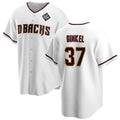 Arizona Diamondbacks #37 Kevin Ginkel White AmberGomez 2023 World Series Cool Base Stitched Jersey