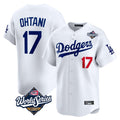 Los Angeles Dodgers #17 Shohei Ohtani Player White AmberGomez World Series Limited Home Stitched Jerseys