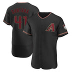 Arizona Diamondbacks #41 Carlos Santana Player Black AmberGomez Limited Elite Home Game Stitched Jerseys