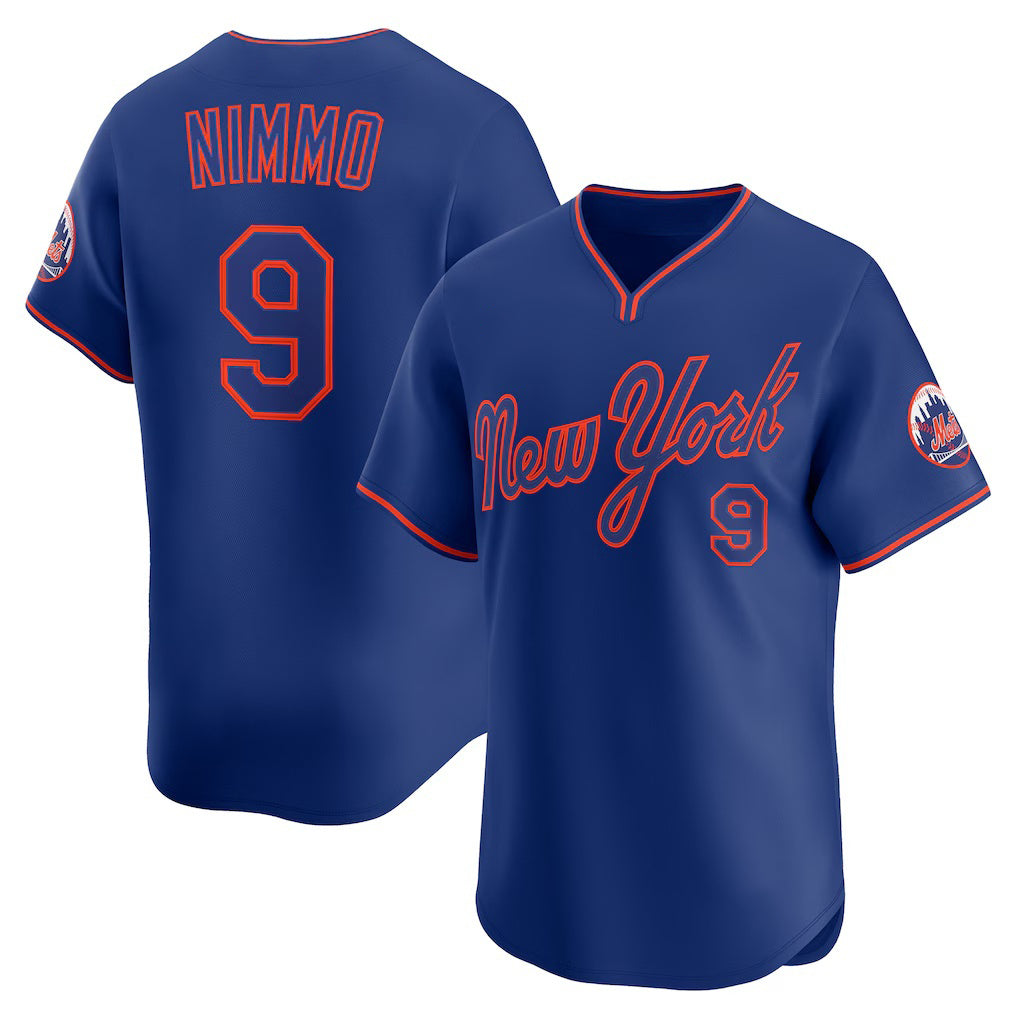 New York Mets #9 Brandon Nimmo Royal AmberGomez Alternate Limited Player Jersey