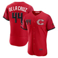 Cincinnati Reds #44 Elly De La Cruz Red AmberGomez 2026 City Connect Authentic Sponsor Patch Jersey