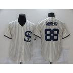 Chicago White Sox #88 Luis Robert 2021 Cream Navy AmberGomez Field of Dreams Name Flex Base Stitched Jersey