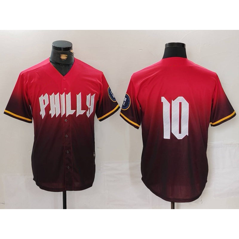 Philadelphia Phillies #10 JT Realmuto Red AmberGomez 2024 City Connect Limited Stitched Jersey 2