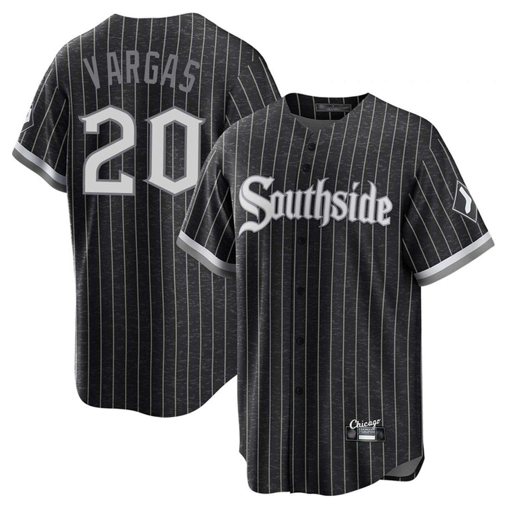 Chicago White Sox #20 Miguel Vargas Player Black AmberGomez City Connect Home Game Stitched Jerseys