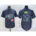 Tampa Bay Rays #22 Jose Siri Number Charcoal AmberGomez 2024 City Connect Limited Stitched Jerseys
