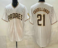 San Diego Padres #21 Nick Castellanos White AmberGomez Cool Base Jersey