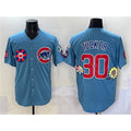 Chicago Cubs #30 Kyle Tucker Blue AmberGomez 2025 Tokyo Series 2nd Alternate Limited Stitched Jersey