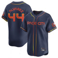 Houston Astros #44 Yordan Alvarez Player Navy AmberGomez City Connect Limited Home Game Stitched Jerseys