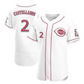 Cincinnati Reds #2 Nick Castellanos White AmberGomez 2021 Home Player Jersey