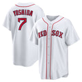 Boston Red Sox #7 Masataka Yoshida White AmberGomez Replica Player Jersey