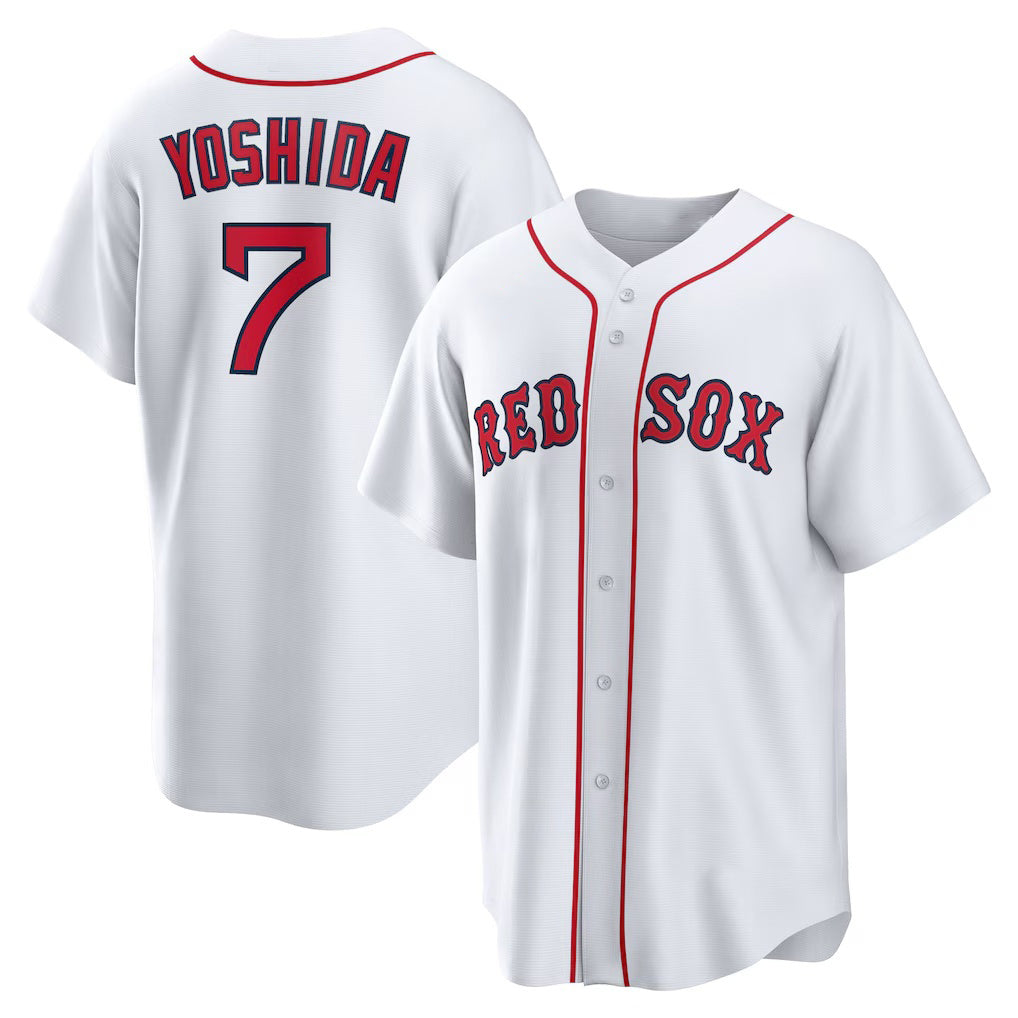 Boston Red Sox #7 Masataka Yoshida White AmberGomez Replica Player Jersey