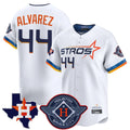 Houston Astros #44 Yordan Alvarez Player White AmberGomez City Connect Texas Patch Vapor Premier Limited Home Stitched Jerseys