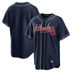 Atlanta Braves Navy AmberGomez Home Game Blank Player Stitched Jerseys
