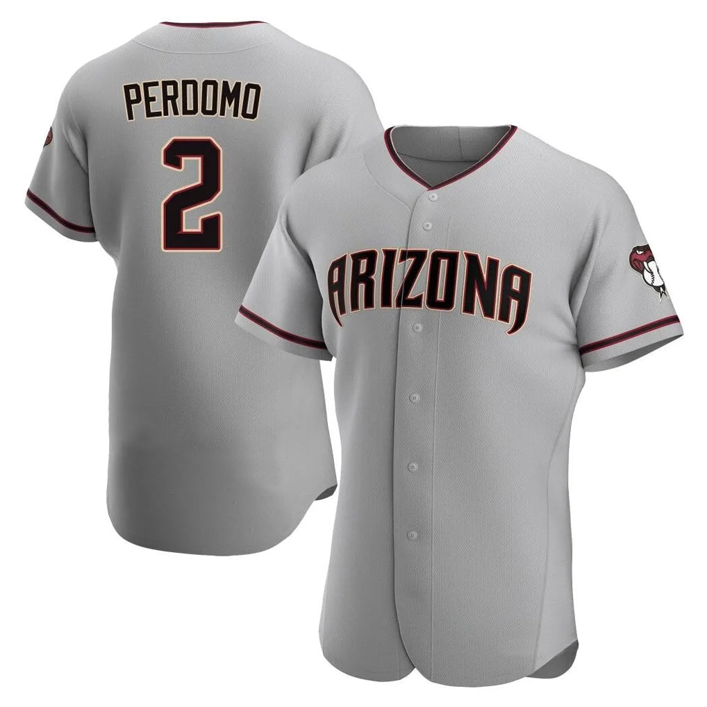 Arizona Diamondbacks #2 Geraldo Perdomo Player Gray AmberGomez Road Limited Elite Home Game Stitched Jerseys