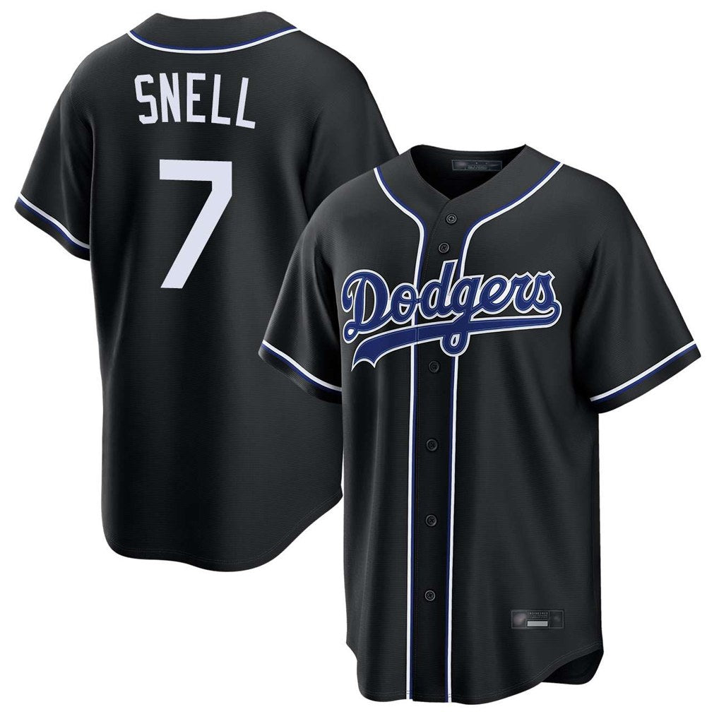 Los Angeles Dodgers #7 Blake Snell Player Black AmberGomez Carbon Limited Home Stitched Jerseys