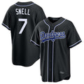 Los Angeles Dodgers #7 Blake Snell Player Black AmberGomez Carbon Limited Home Stitched Jerseys