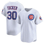 Chicago Cubs #30 Kyle Tucker White AmberGomez Home Limited Player Jersey