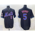 New York Mets #5 David Wright Black AmberGomez With Patch Limited Stitched Jersey