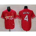 St. Louis Cardinals #4 Yadier Molina Red AmberGomez 2024 City Connect Stitched Jersey