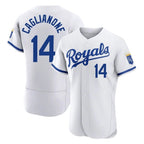Kansas City Royals #14 Jac Caglianone Player White AmberGomez Limited Elite Home Game Stitched Jerseys