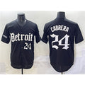 Detroit Tigers #24 Miguel Cabrera Black AmberGomez 'Motor Gothic Edition' Vapor Premier Limited Stitched Jersey