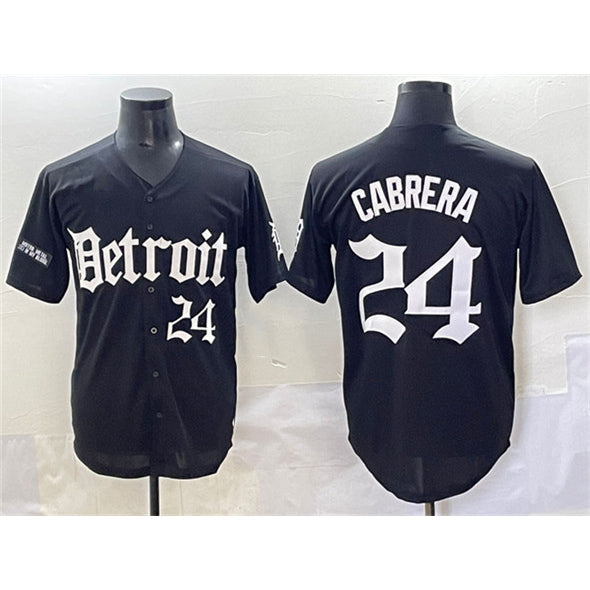 Detroit Tigers #24 Miguel Cabrera Black AmberGomez 'Motor Gothic Edition' Vapor Premier Limited Stitched Jersey