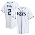 Tampa Bay Rays #2 Yandy D¨ªaz White AmberGomez Home Replica Jersey